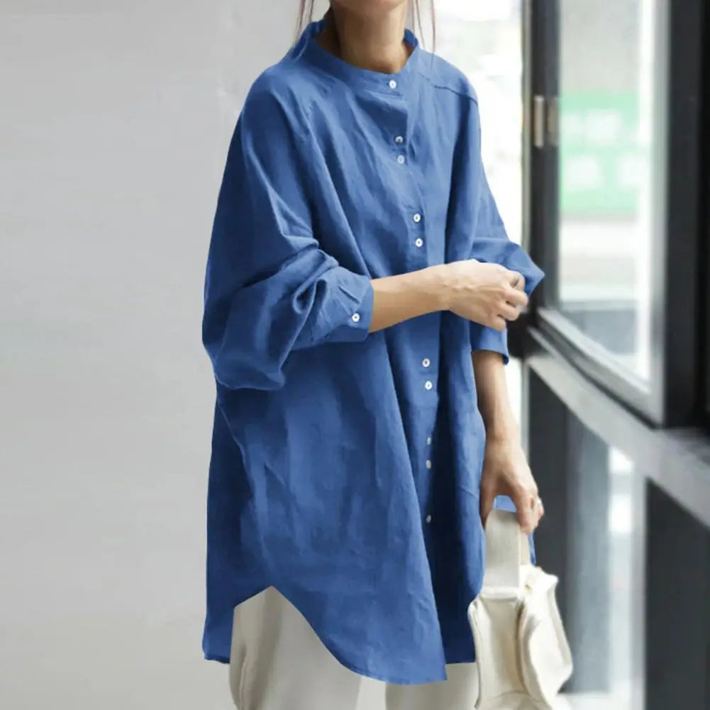 Stijlvolle Dames Lange Blouse