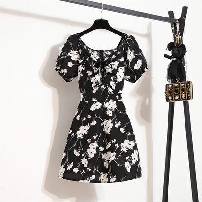 Zomerse Bloemen Chiffon Mini Jurk