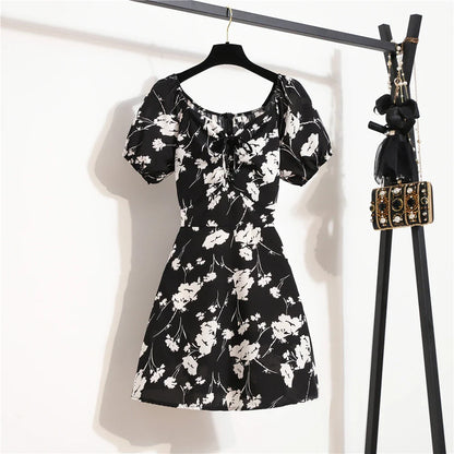 Zomerse Bloemen Chiffon Mini Jurk