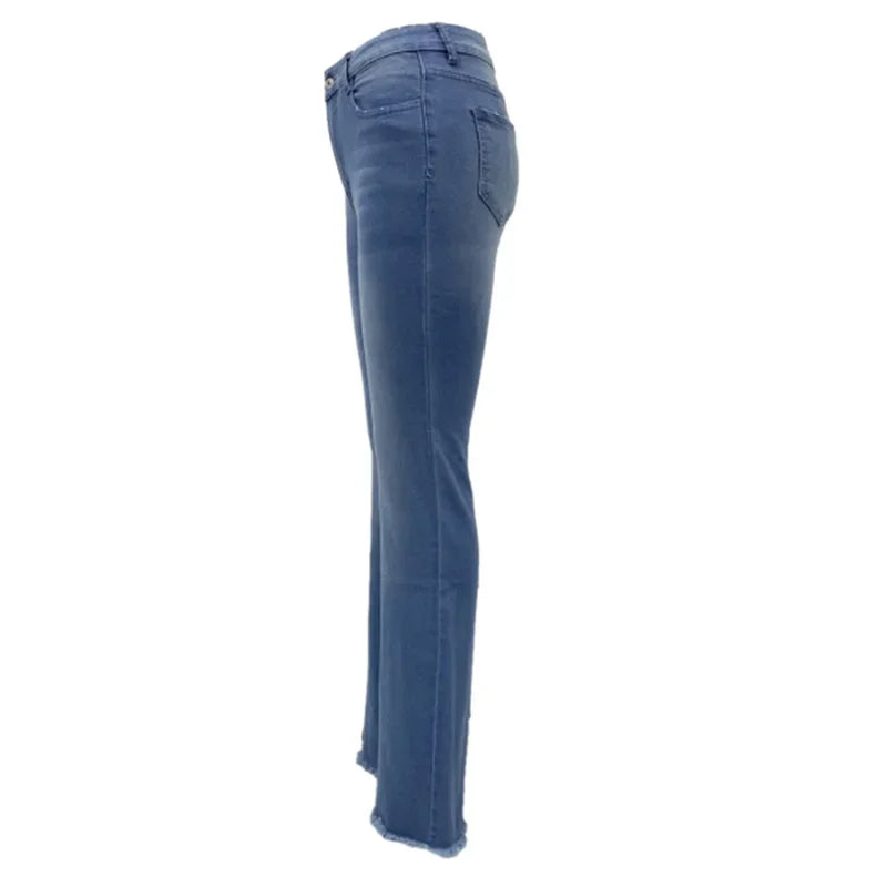 ChicDenim Slim Fit Denim Jeans met Kwast Details