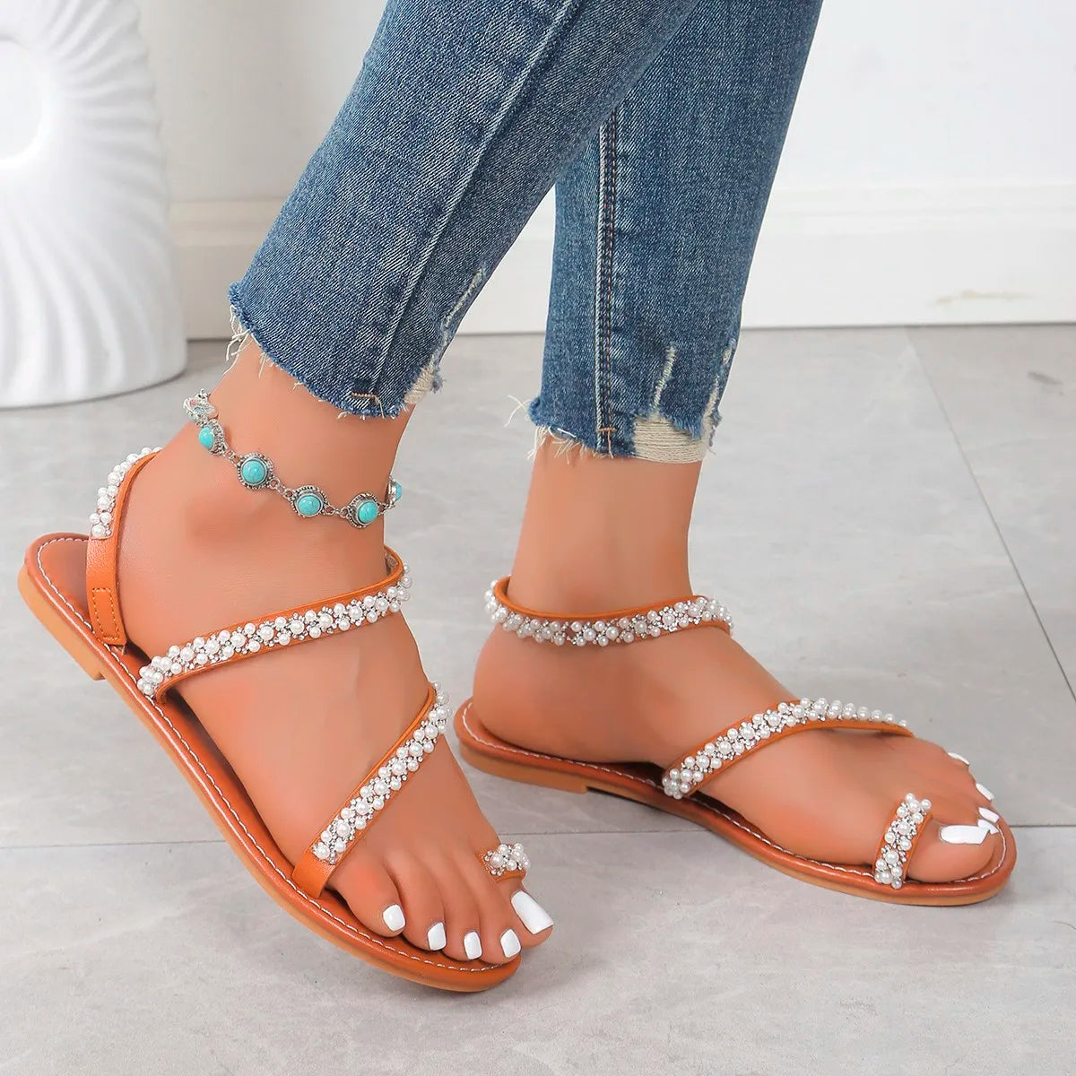 ZomerGlans Bling Beach Flip-flops