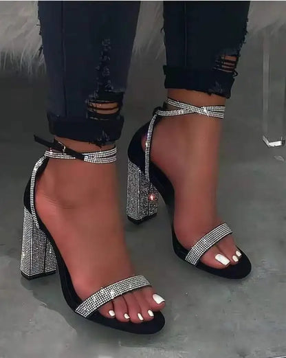 Glanzende Diamant Sandalen voor Vrouwen