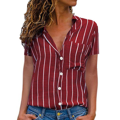 Elegante Zomerse Streep Blouse van Maison Élégance