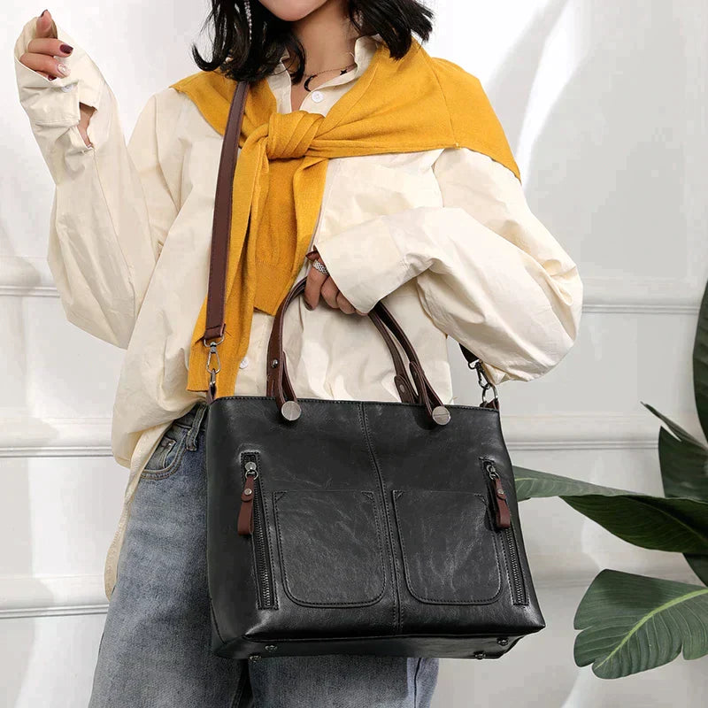 Klassieke Schoudertas voor Dames Lederlook Design