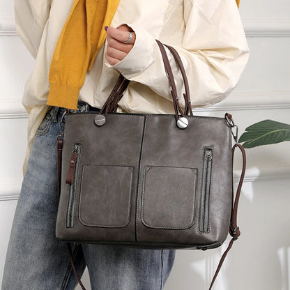 Klassieke Schoudertas voor Dames Lederlook Design