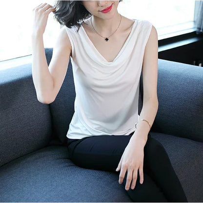 Stijlvolle Viscose Drape Neck T-shirt - Comfortabel en Trendy!