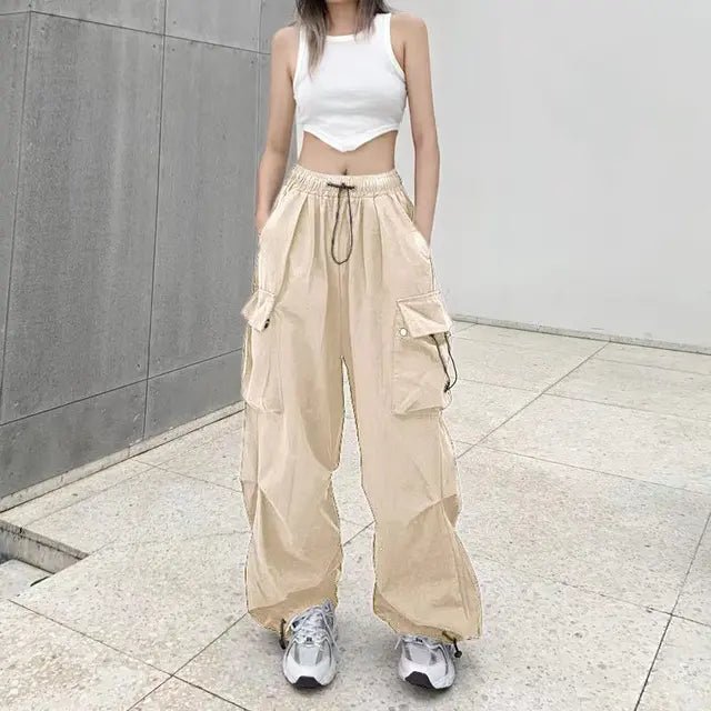 Casual Hoge Taille Cargo Broeken voor Vrouwen