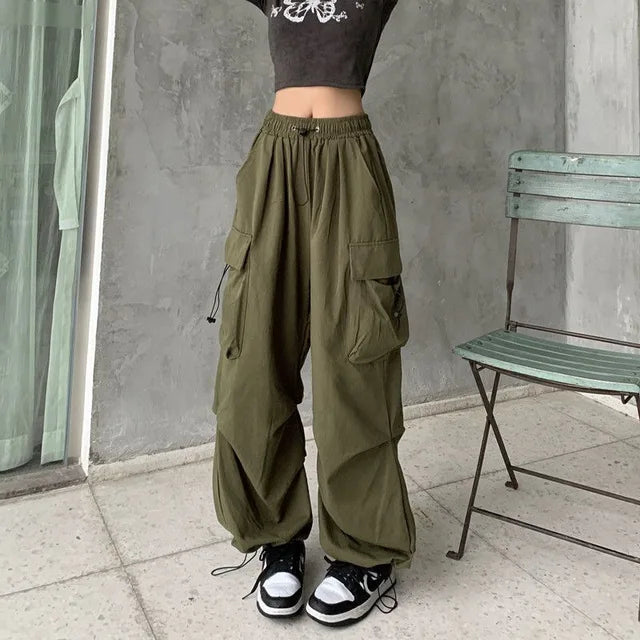 Casual Hoge Taille Cargo Broeken voor Vrouwen