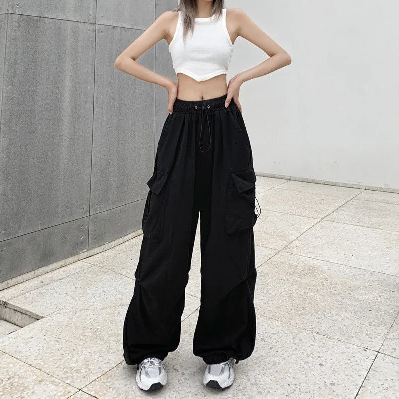 Casual Hoge Taille Cargo Broeken voor Vrouwen