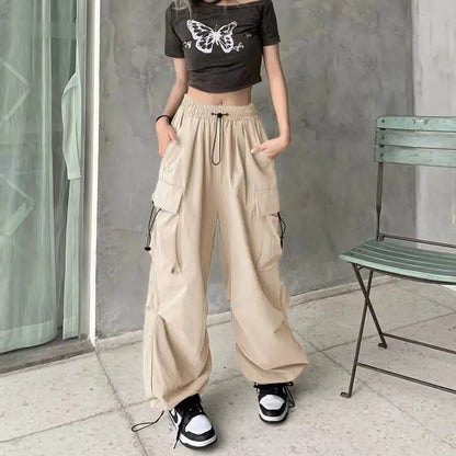 Casual Hoge Taille Cargo Broeken voor Vrouwen
