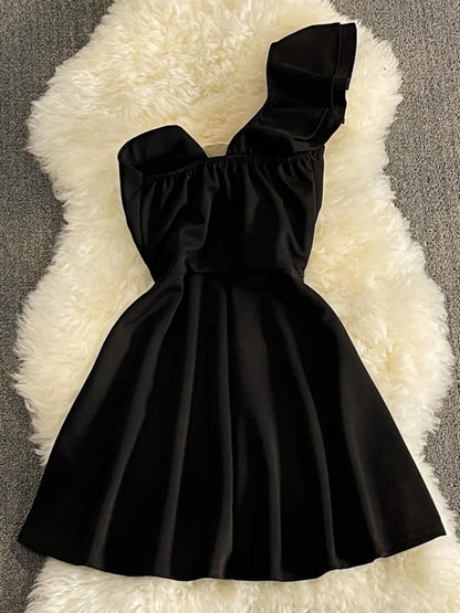 Diva Zwarte Witte Mini Jurk