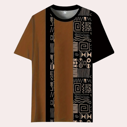 Kleurrijke Heren T-Shirt met Blokstrepen - Milo - Mode Vibes
