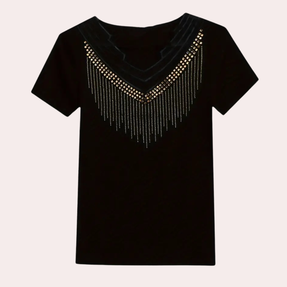 Dames Blouse Pailletten Glitter Trendy Jurk