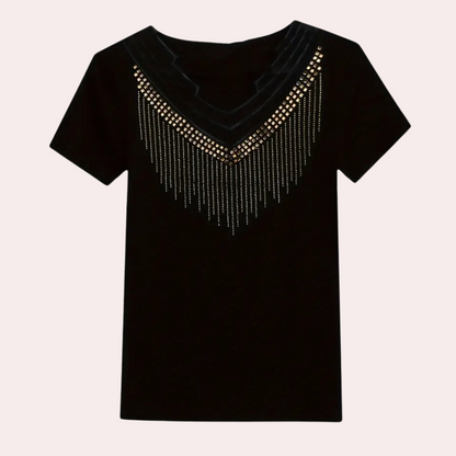 Dames Blouse Pailletten Glitter Trendy Jurk