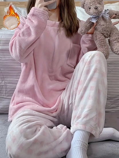 Warme Pyjama Set Zachte Stof voor Vrouw - Mode Vibes