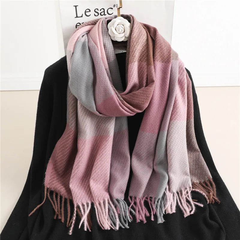 Dames Sjaal Geruit Stijlvol Warme Liora Accessoire
