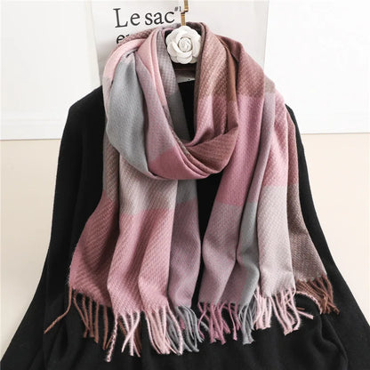 Dames Sjaal Geruit Stijlvol Warme Liora Accessoire