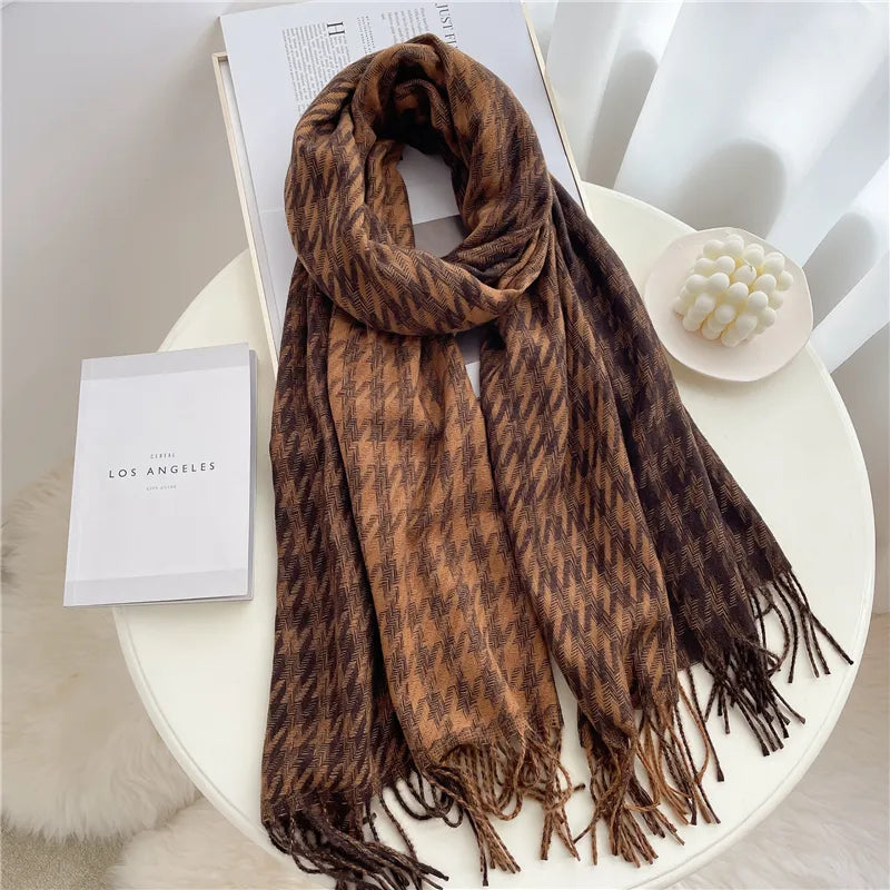 Dames Sjaal Geruit Stijlvol Warme Liora Accessoire