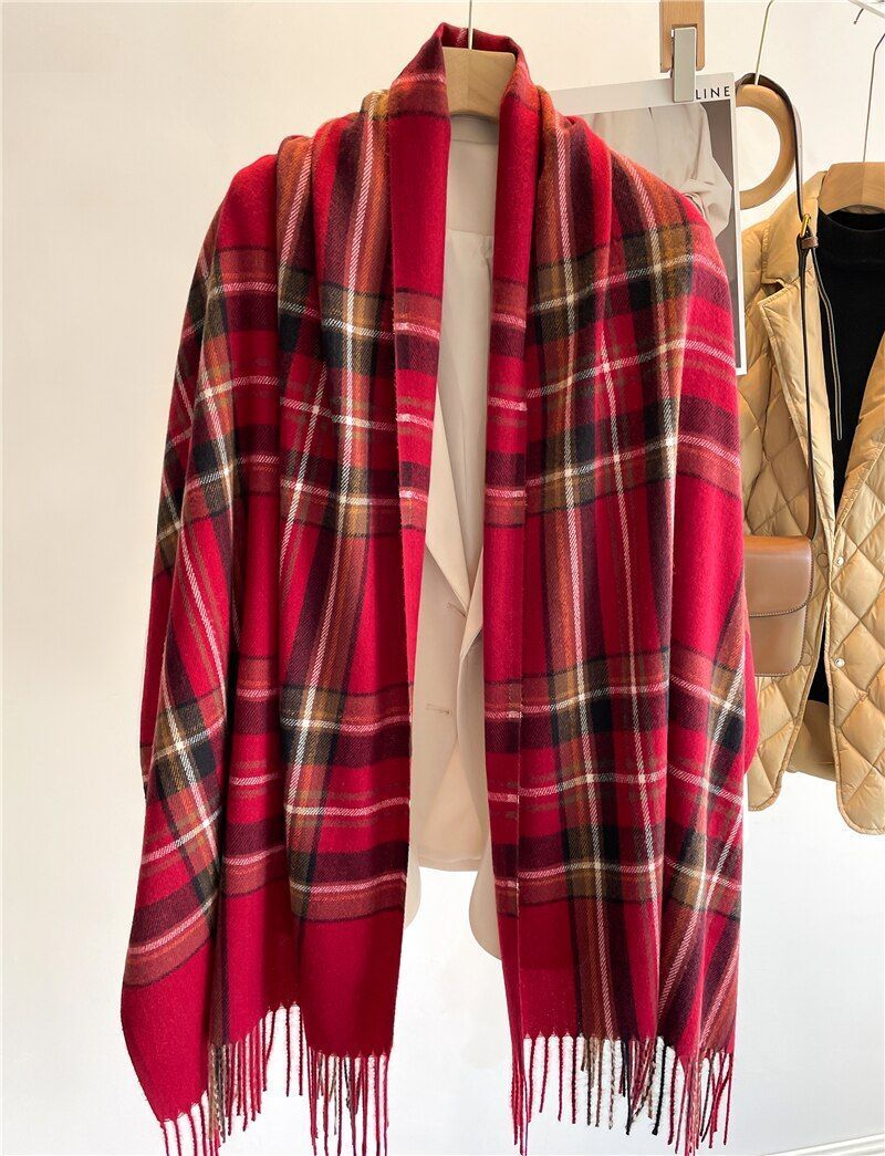 Dames Sjaal Geruit Stijlvol Warme Liora Accessoire