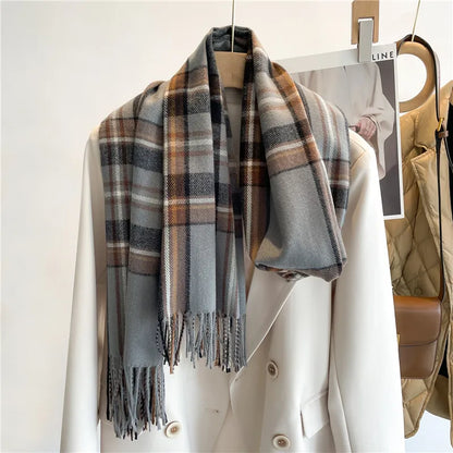 Dames Sjaal Geruit Stijlvol Warme Liora Accessoire