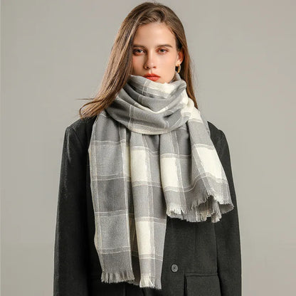 Dames Sjaal Geruit Stijlvol Warme Liora Accessoire - Mode Vibes