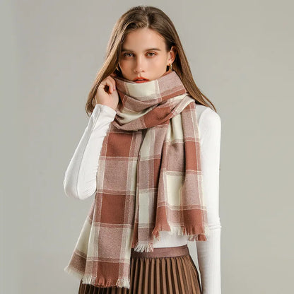 Dames Sjaal Geruit Stijlvol Warme Liora Accessoire