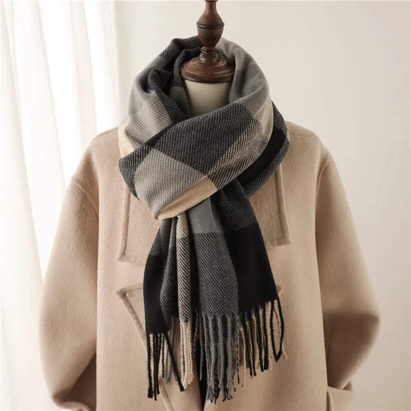 Dames Sjaal Geruit Stijlvol Warme Liora Accessoire