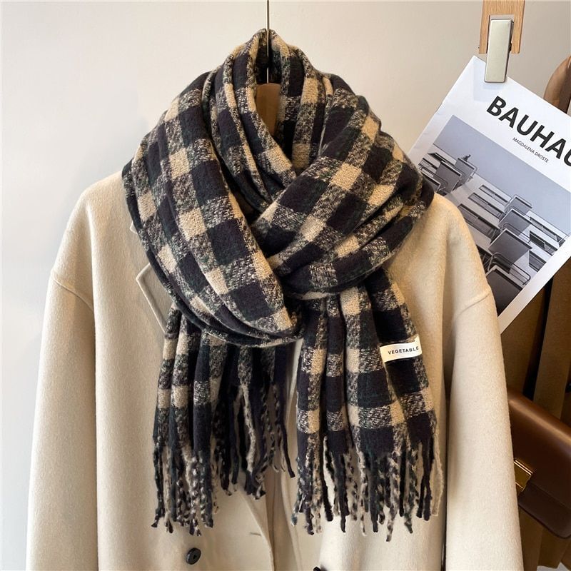 Dames Sjaal Geruit Stijlvol Warme Liora Accessoire