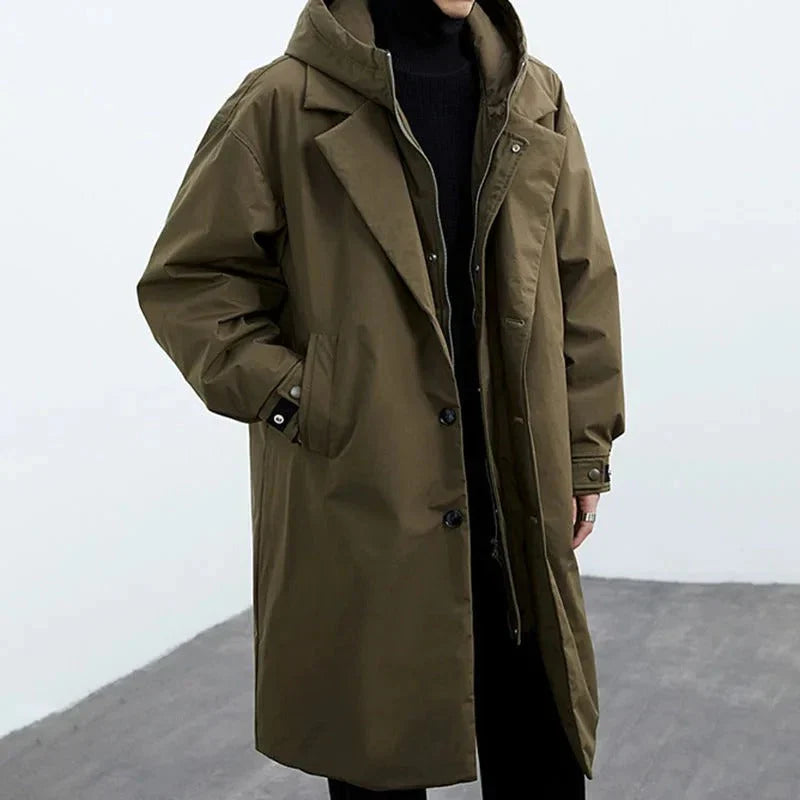 Waterdichte Heren Trenchcoat Warm en Beschermend