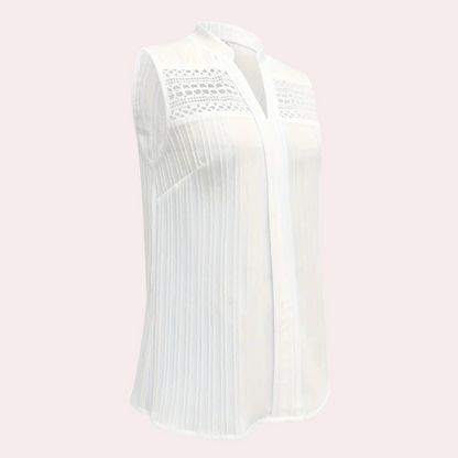 Vrouwelijke Witte Zomer Top Casual Romy