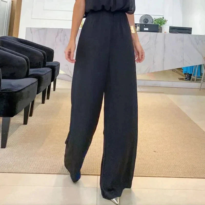 Zwarte Jumpsuit Elegante Avondkleding