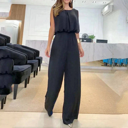 Zwarte Jumpsuit Elegante Avondkleding - Mode Vibes