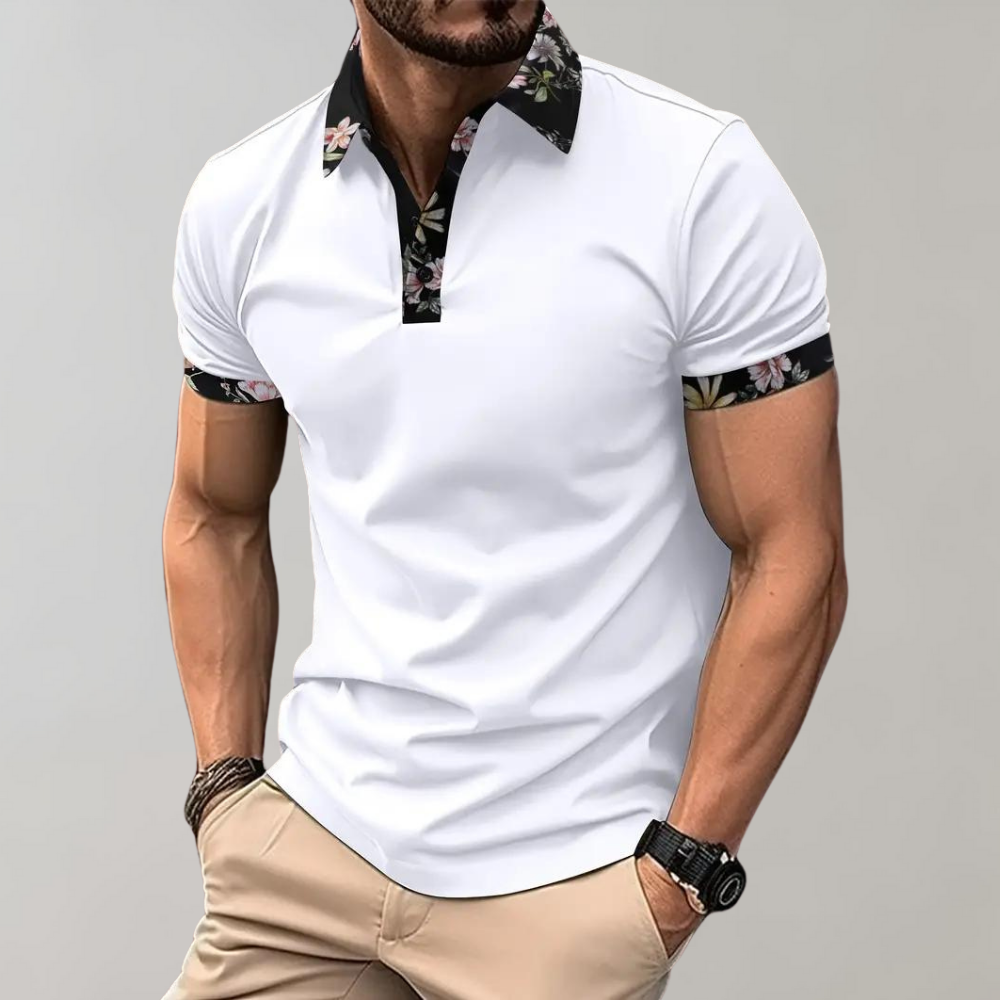 Heren Polo Shirt met Subtiele Print Design