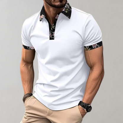 Heren Polo Shirt met Subtiele Print Design