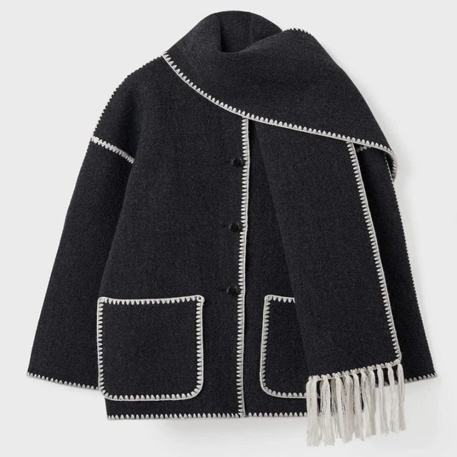 Dames Jas Warm en Stijlvol Lange Mouwen Winter - Mode Vibes