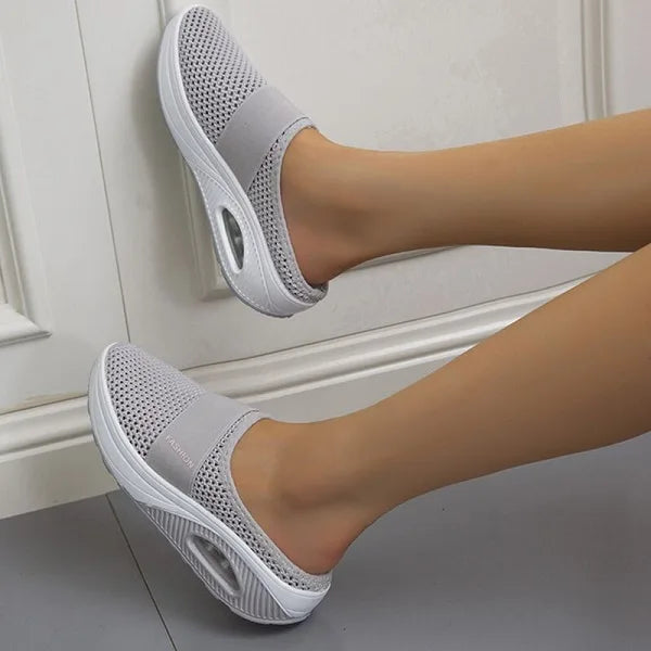 Wendy Dames Sandalen | Orthopedisch, Ademend Beige Sleehak 4