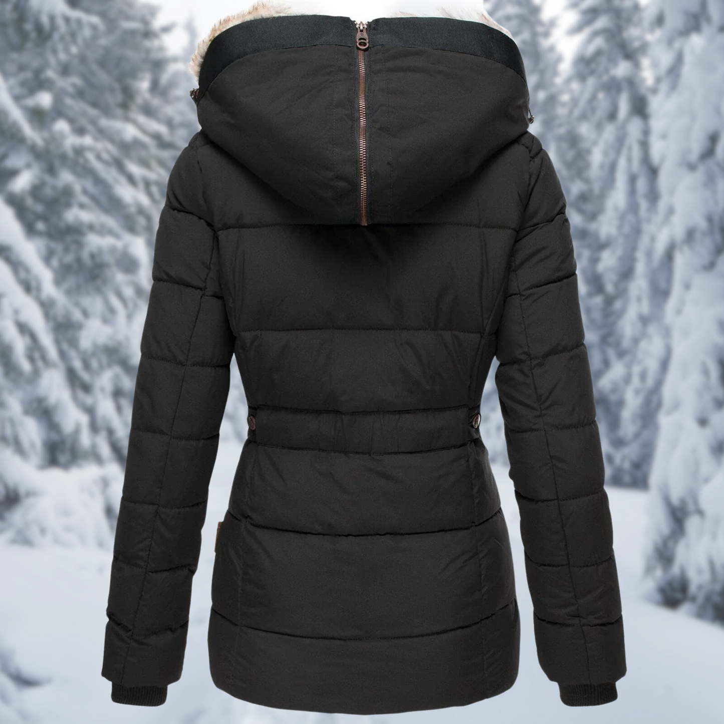 Wendy Dames Winterjas | Elegante Bontcapuchon, Comfortabel en Stijlvol 4