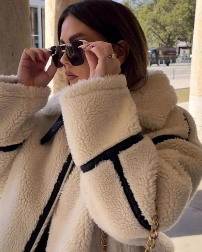 Damesjas Winter Superzacht Teddy Warm en Casual