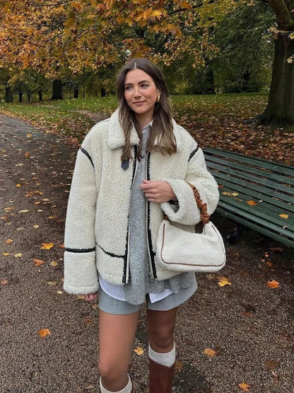 Damesjas Winter Superzacht Teddy Warm en Casual