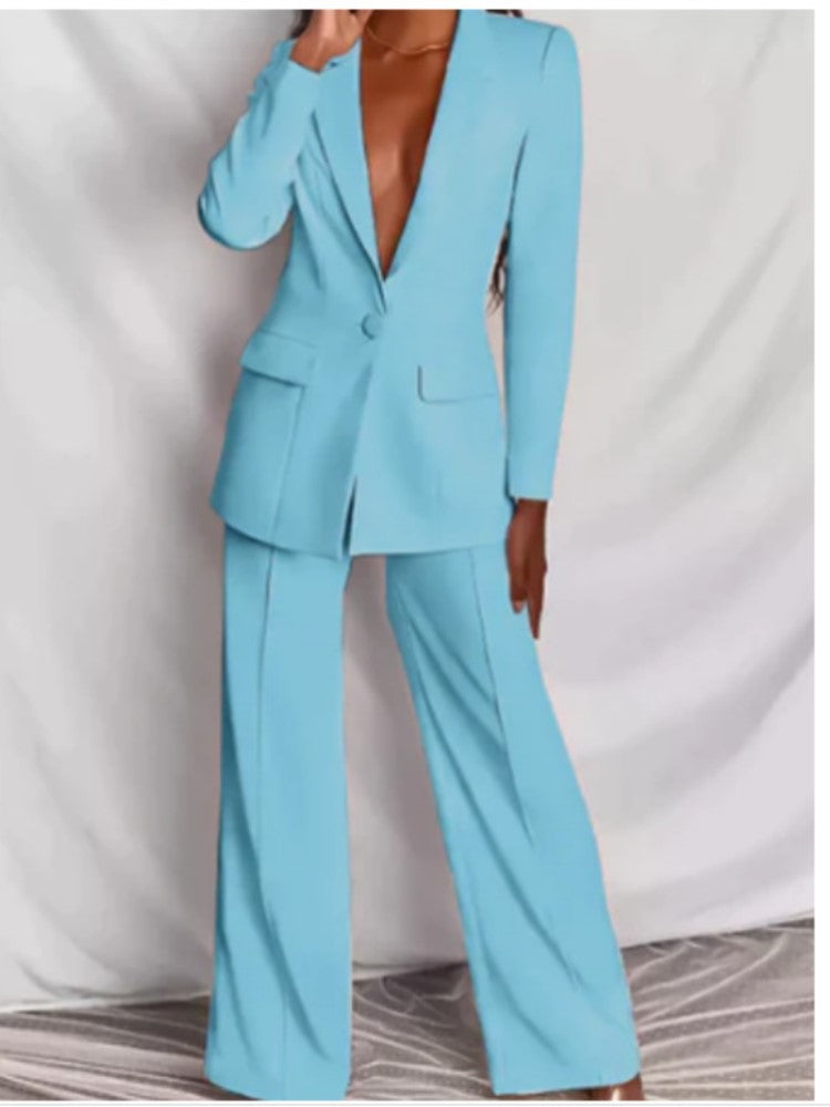 Damespak Zachte Stof Klassieke Professionele Outfit - Mode Vibes