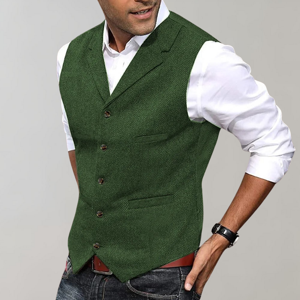 Valerio – Heren Gilet met Getailleerde Pasvorm en Tijdloos Design
