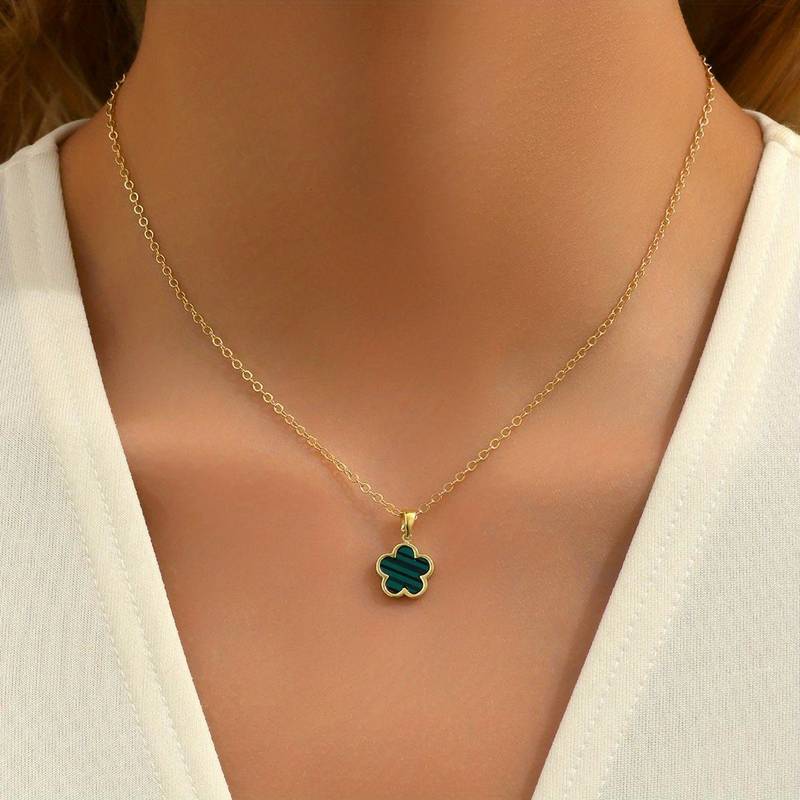 Fiora Bloemenketting Gelukstalisman Zilver