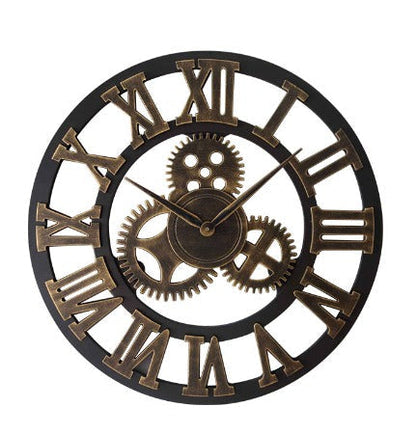 Houten Wandklok Industriële Stijl Retro Design
