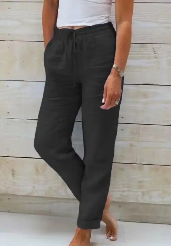 Dames Broek Hoge Taille Rechte Pijp Stijlvol Elegante