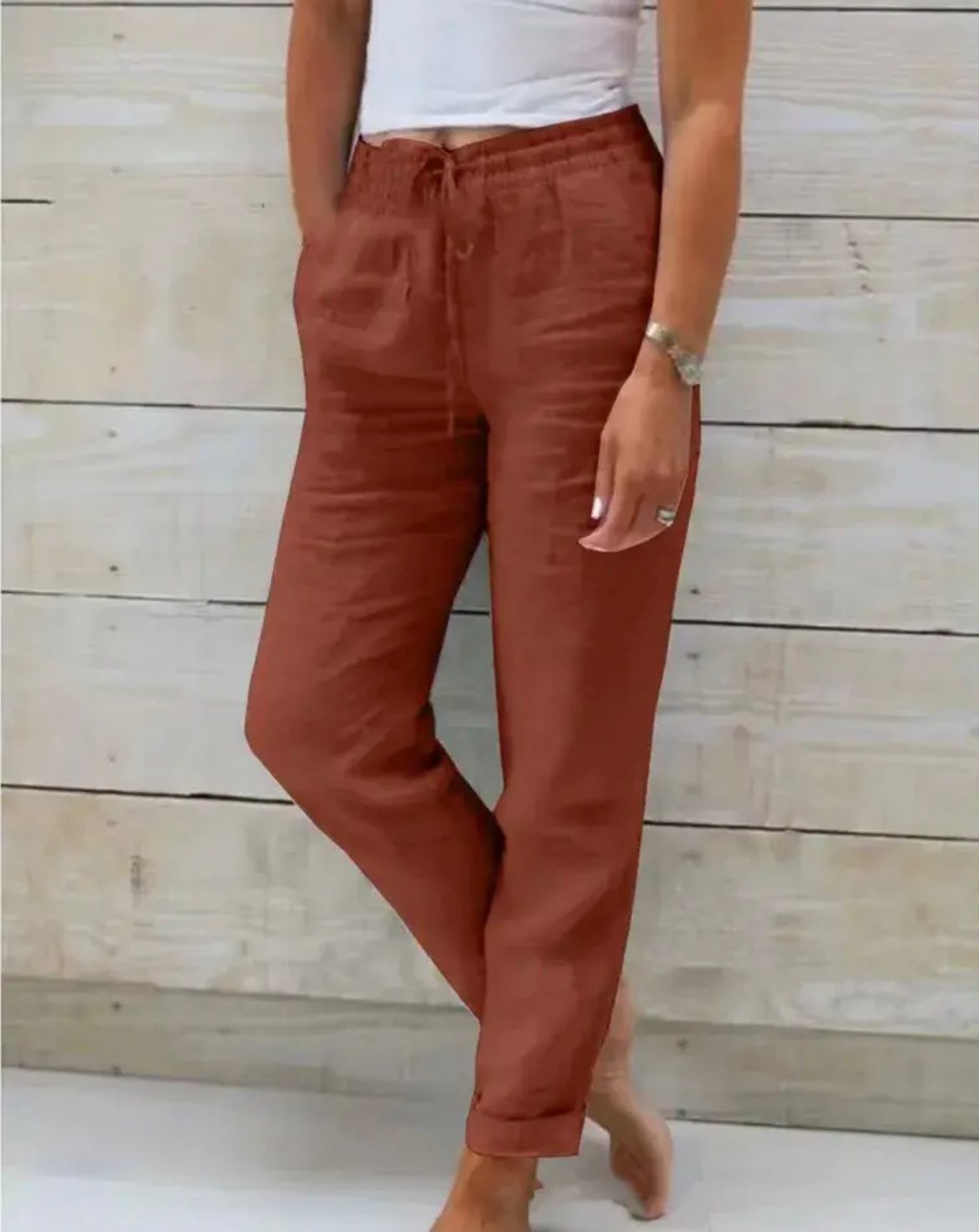 Dames Broek Hoge Taille Rechte Pijp Stijlvol Elegante