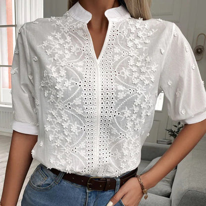 Vrouwelijke Zomer Blouse Relaxt en Stijlvol - Mode Vibes
