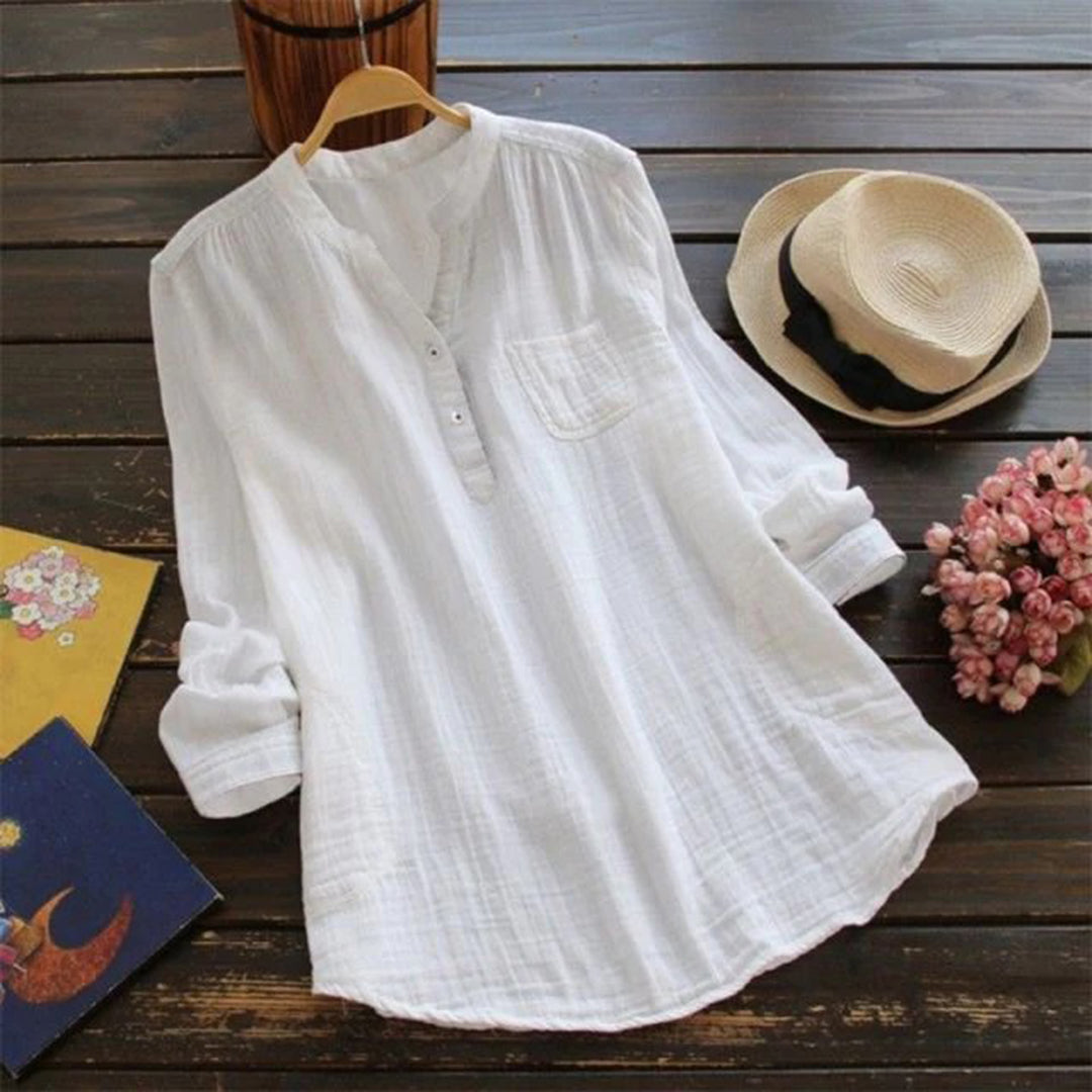 Dames Linnenlook Tunie Zomerjurk Casual Stijl - Mode Vibes