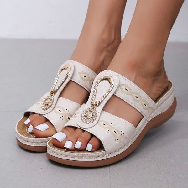 Velanora - Orthopedische Wedge Lederen Sandalen