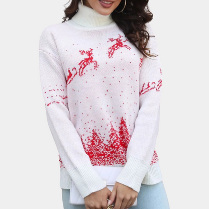 Kersttrui Dames Rendierprint Comfortabel Fout - Mode Vibes