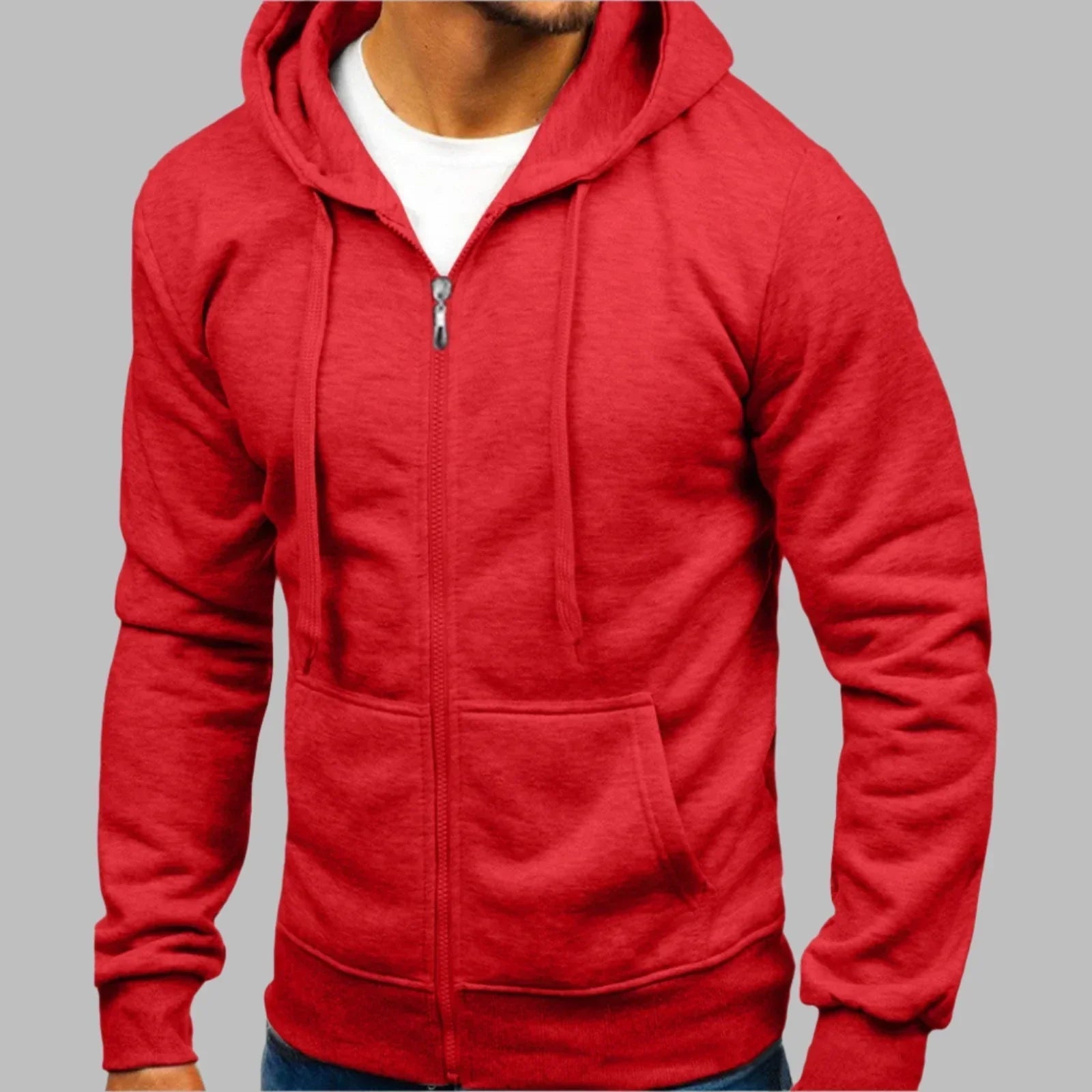 Heren Hoodie met Ritssluiting Comfortabel Casual - Mode Vibes